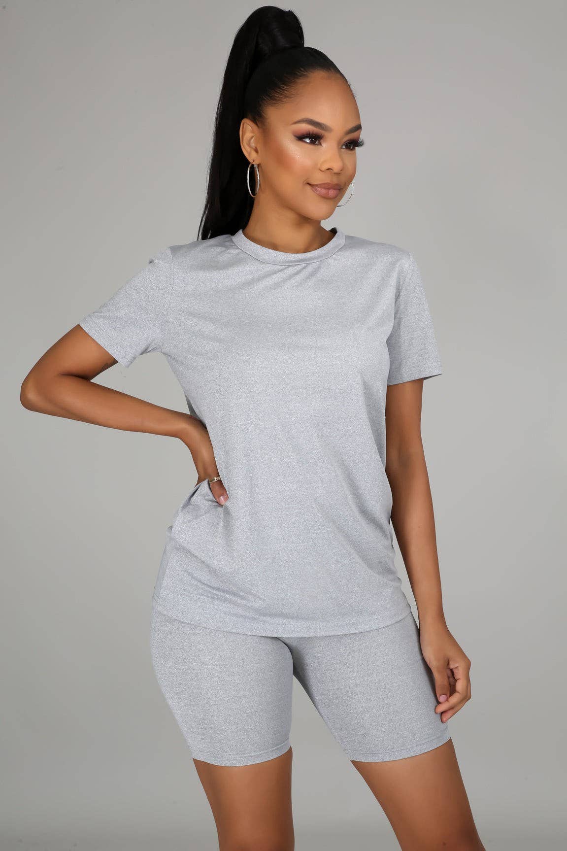 2pc Slinky Jersey Short Set