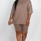 Plus Size Lose Fit Biker Shorts Set