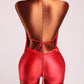 Halter Cowl Neck Romper