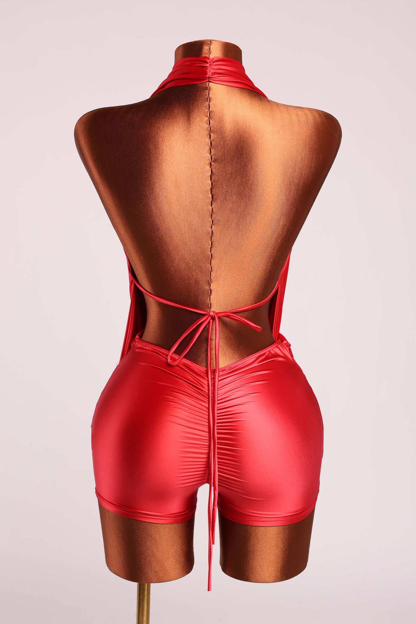 Halter Cowl Neck Romper