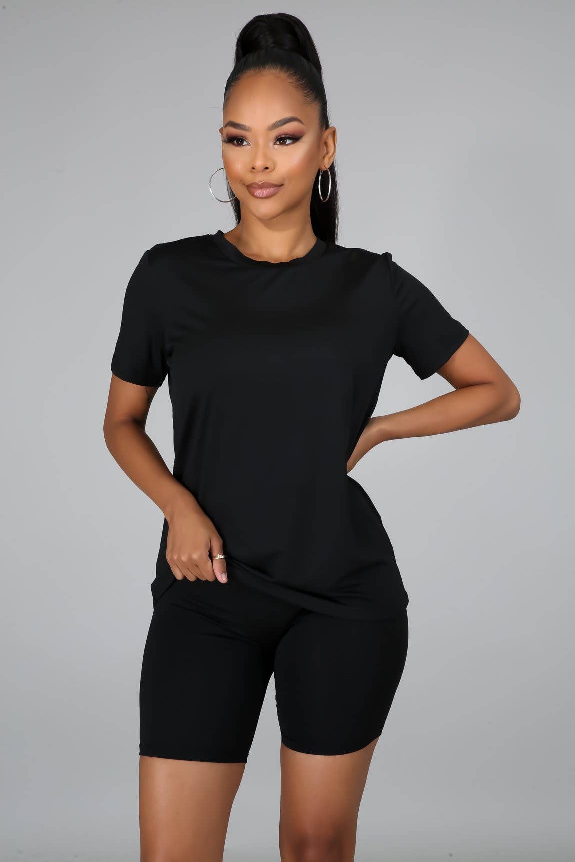 2pc Slinky Jersey Short Set