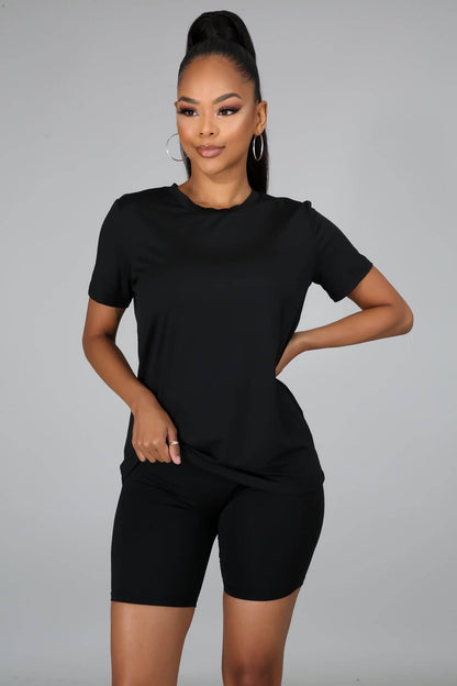 2pc Slinky Jersey Short Set