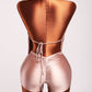 Halter Cowl Neck Romper