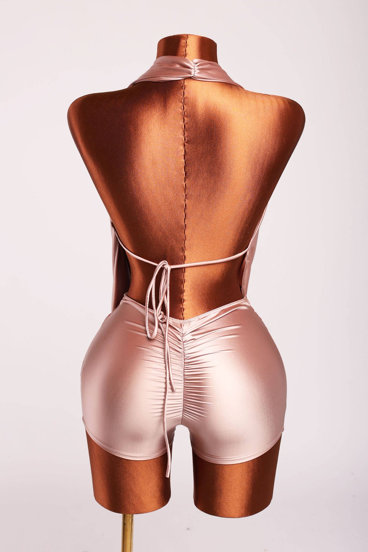 Halter Cowl Neck Romper