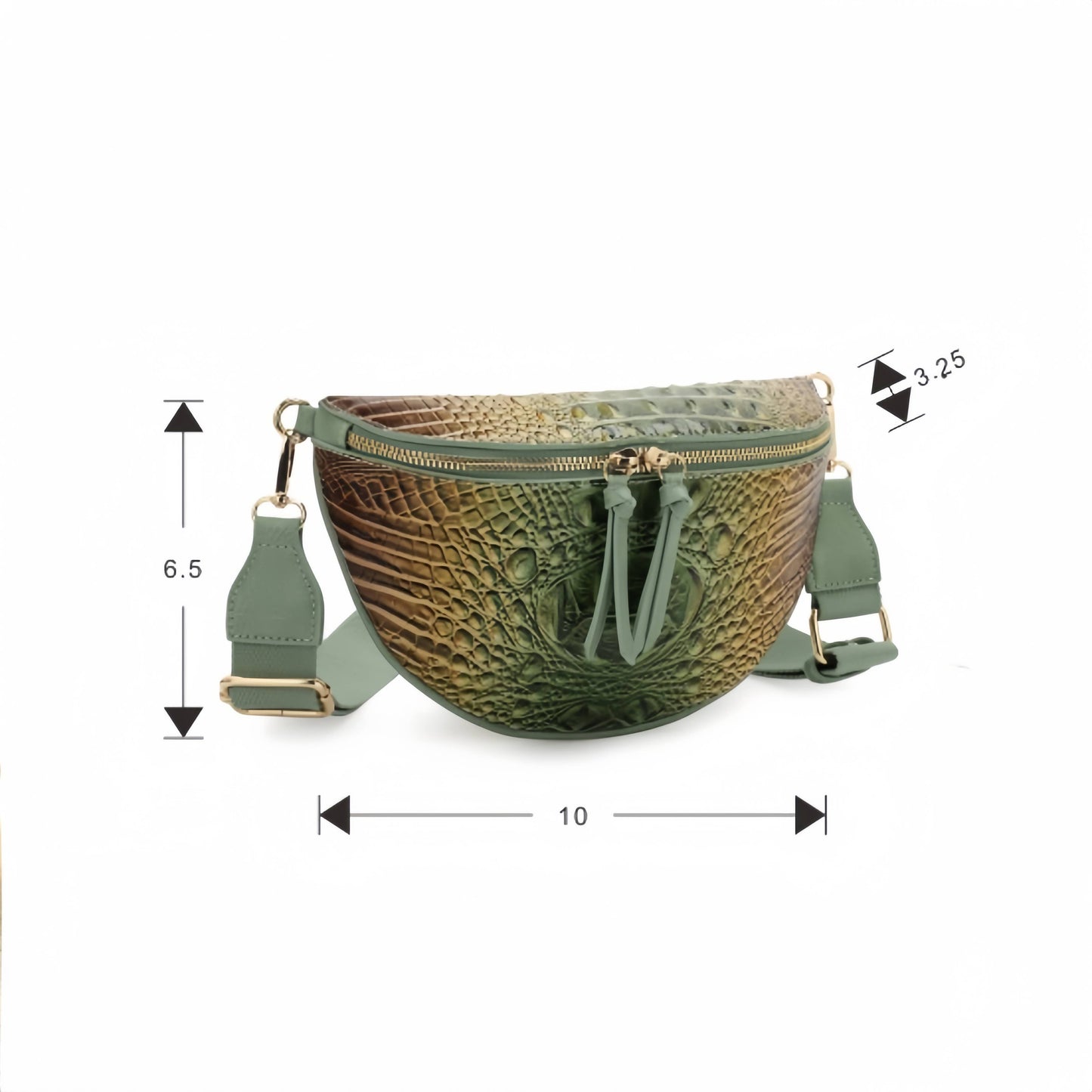 Aurora Croc Embossed Fanny Pack