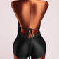 Halter Cowl Neck Romper