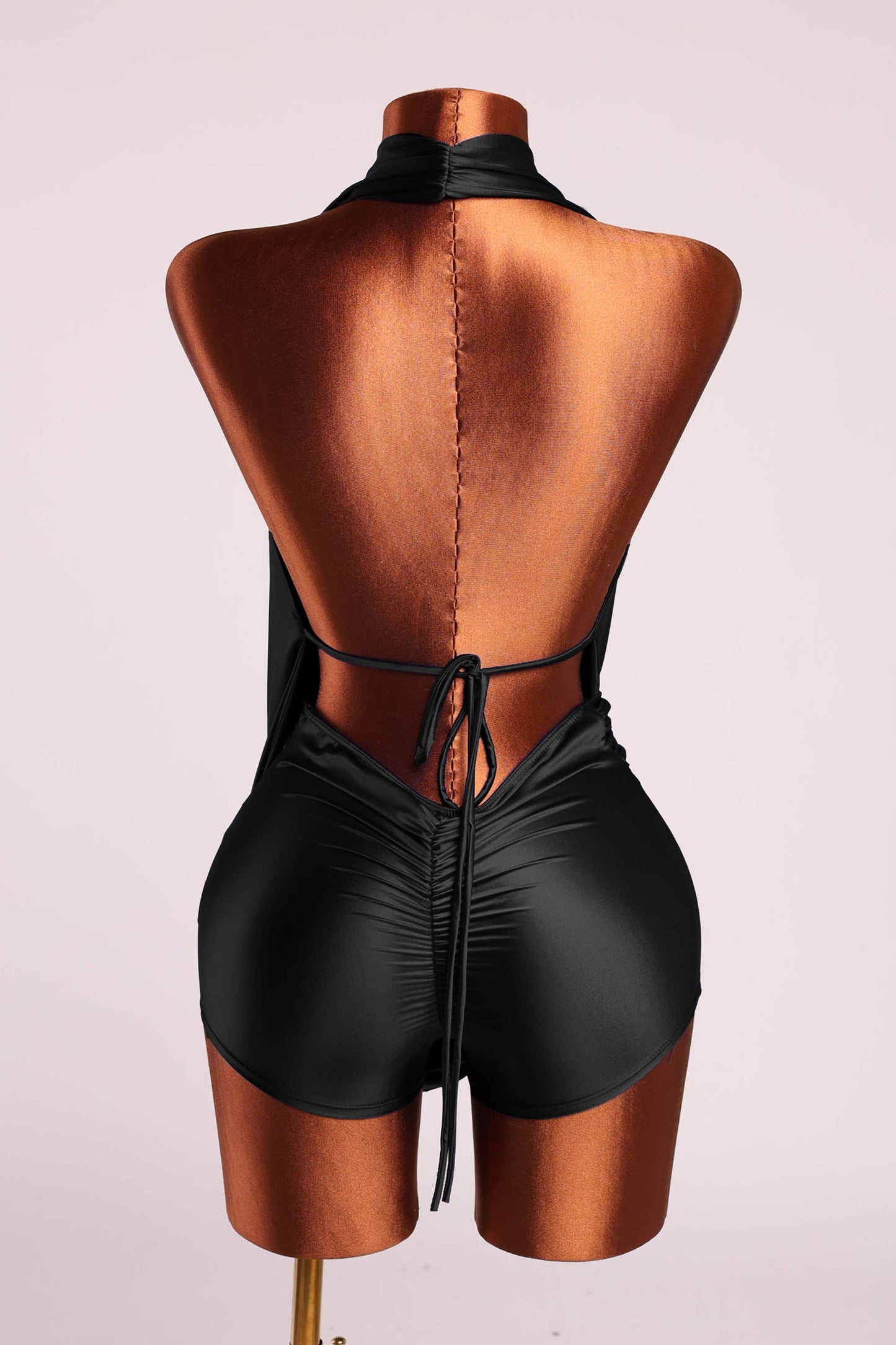 Halter Cowl Neck Romper