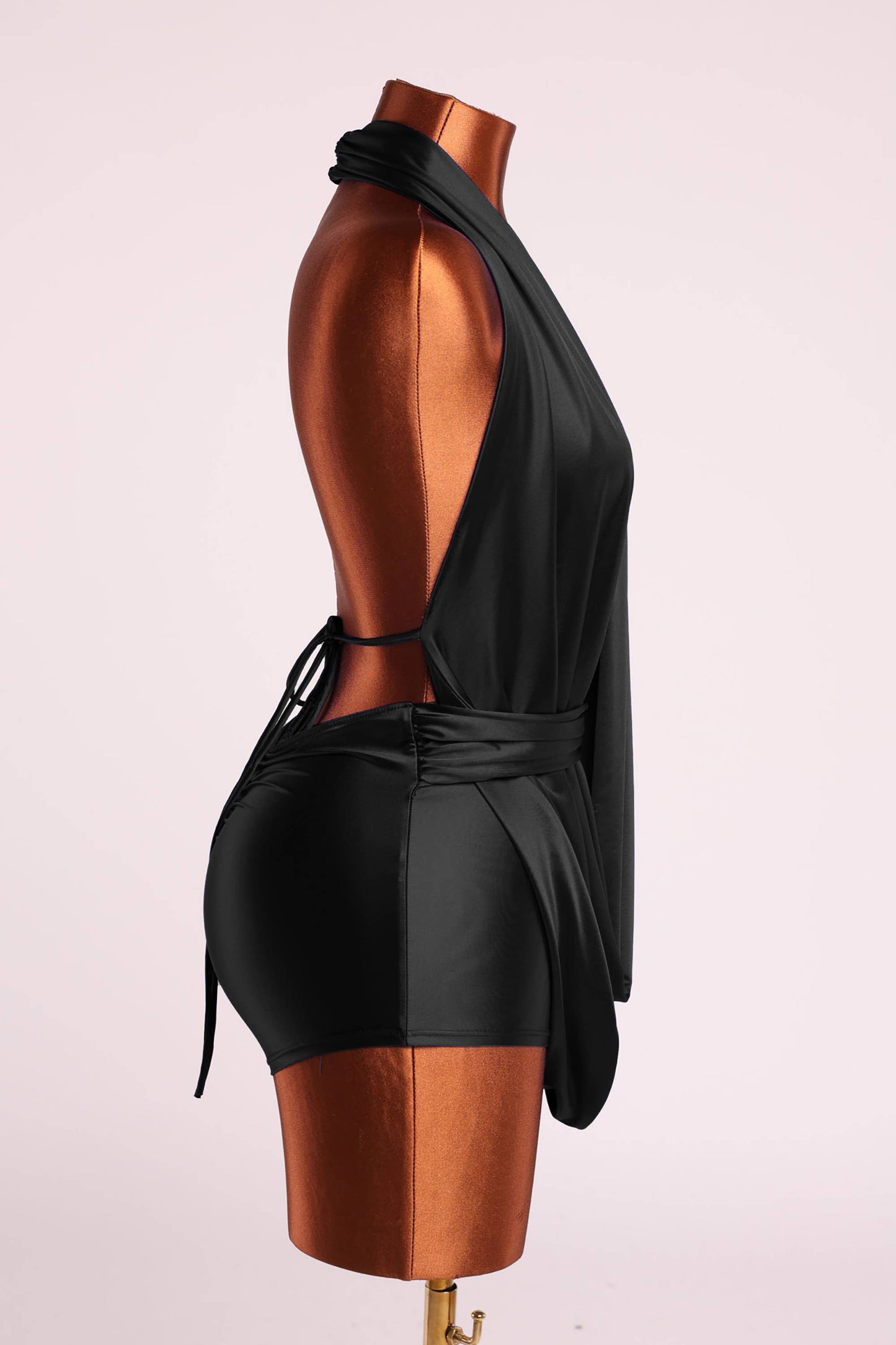 Halter Cowl Neck Romper