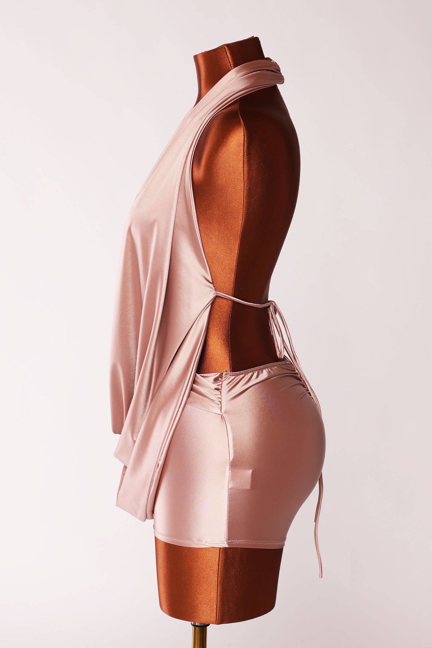 Halter Cowl Neck Romper