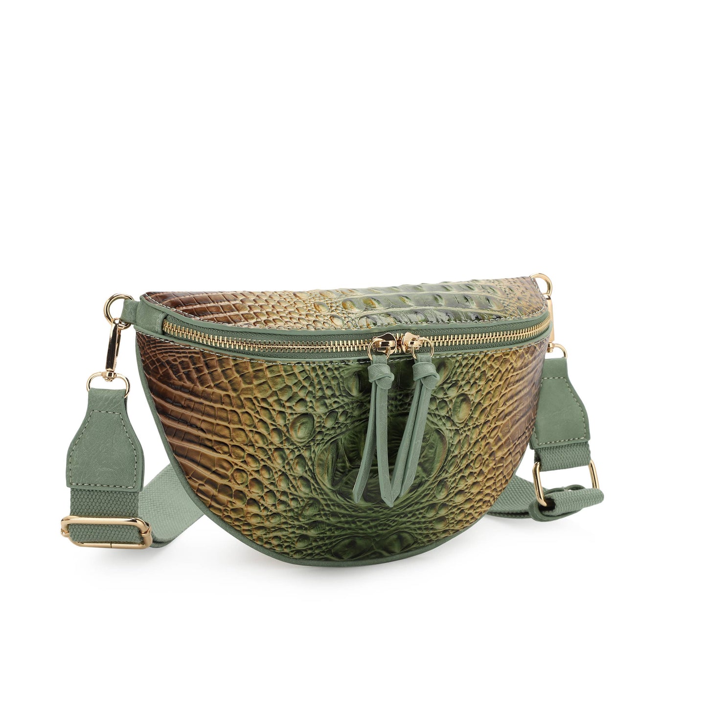 Aurora Croc Embossed Fanny Pack