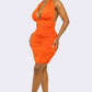 Always Seen Halter Neck Mini Dress